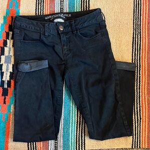 American Eagle skinny jeans/jeggings, black, womens size 8, great condition